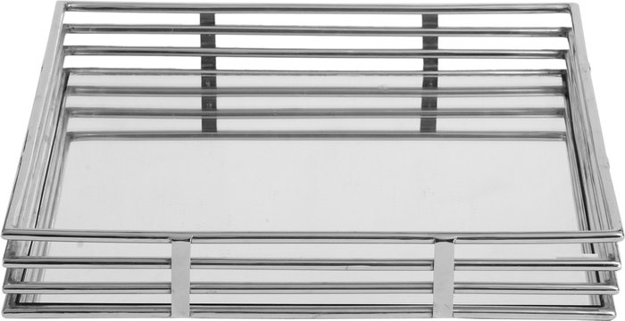 The Range | Vanity Living Ellie Square Chrome Mirrored Tray - Silver Vanity Living Ellie Square Chrome Mirrored Tray - Silver