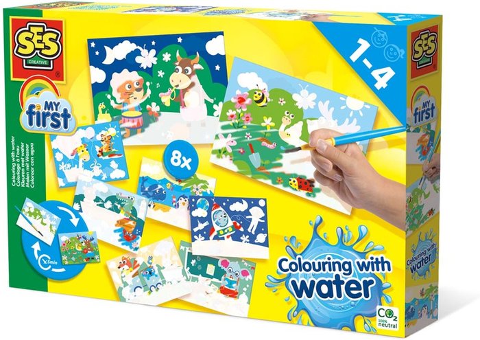 The Range | SES CREATIVE Children's Hidden Animals Mega Colouring with Water Set - Black SES CREATIVE Children's Hidden Animals Mega Colouring with Water Set - Black