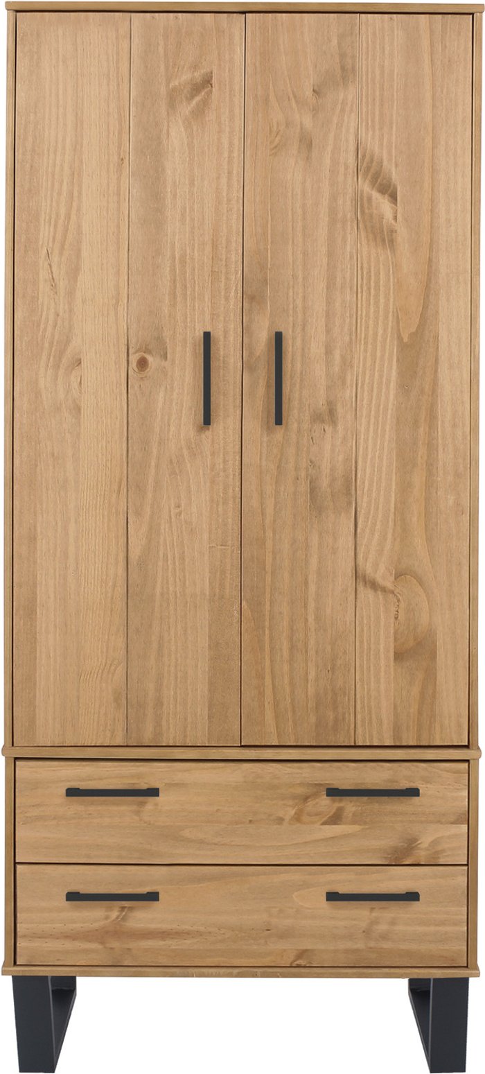 The Range | Core Products Ltd Texas 2 door 2 drawer wardrobe - Antique wax pine Core Products Ltd Texas 2 door 2 drawer wardrobe - Antique wax pine