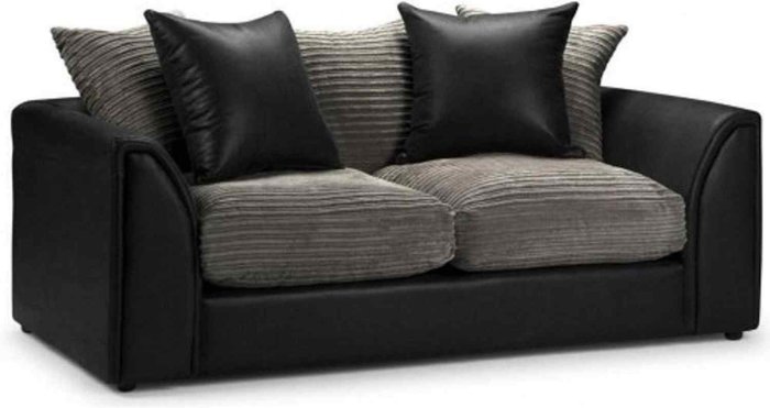 The Range | Sturridge Modern Chenille And Faux Leather Fabric Armchair Charcoal Sturridge Modern Chenille And Faux Leather Fabric Armchair Charcoal
