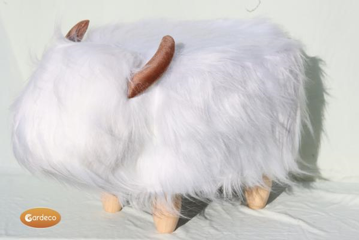 The Range | Gardeco Highland Cow Footstool - White Gardeco Highland Cow Footstool - White