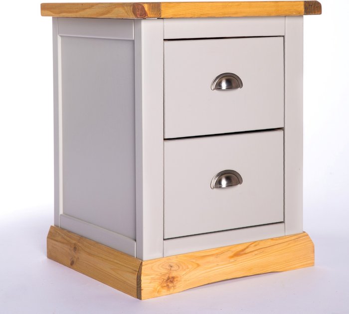 The Range | Cabinet Bits Bomporto 2 Drawer Bedside Cabinet - Grey / Chrome Cabinet Bits Bomporto 2 Drawer Bedside Cabinet - Grey / Chrome