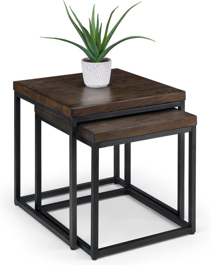 The Range | Julian Bowen Brooklyn Nesting Lamp Tables - Dark Oak Julian Bowen Brooklyn Nesting Lamp Tables - Dark Oak