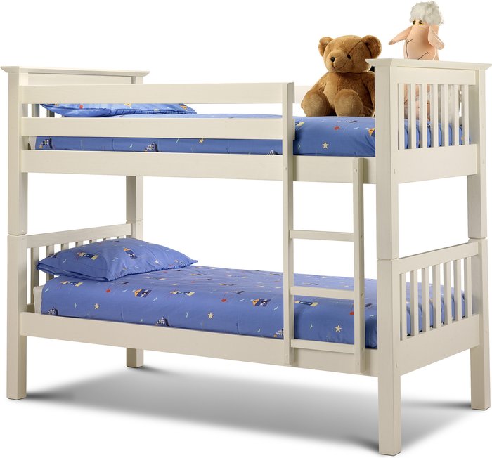 The Range | SARA Stone White Bunk Bed Frame 3ft Single 90 x 190 - Sara SARA Stone White Bunk Bed Frame 3ft Single 90 x 190 - Sara