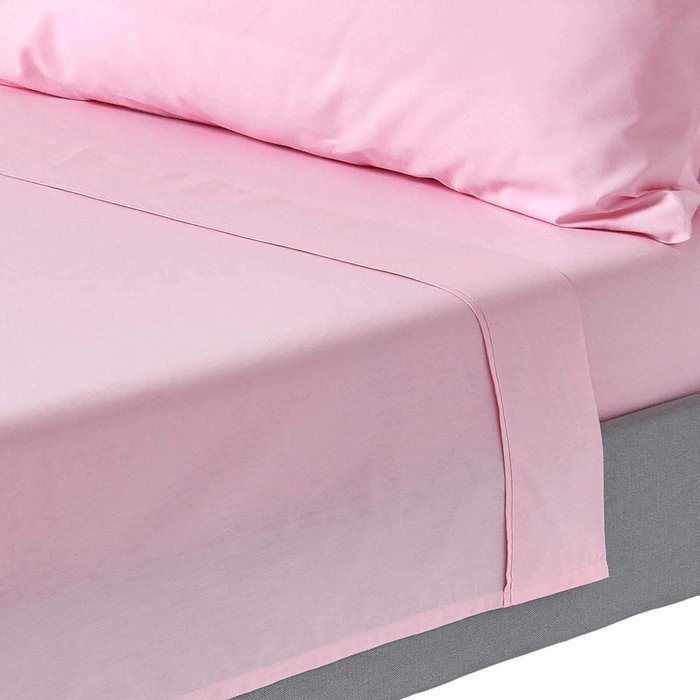 The Range | Homescapes 200 Thread Count Egyptian Cotton Flat Sheet - Pink / Single Homescapes 200 Thread Count Egyptian Cotton Flat Sheet - Pink / Single