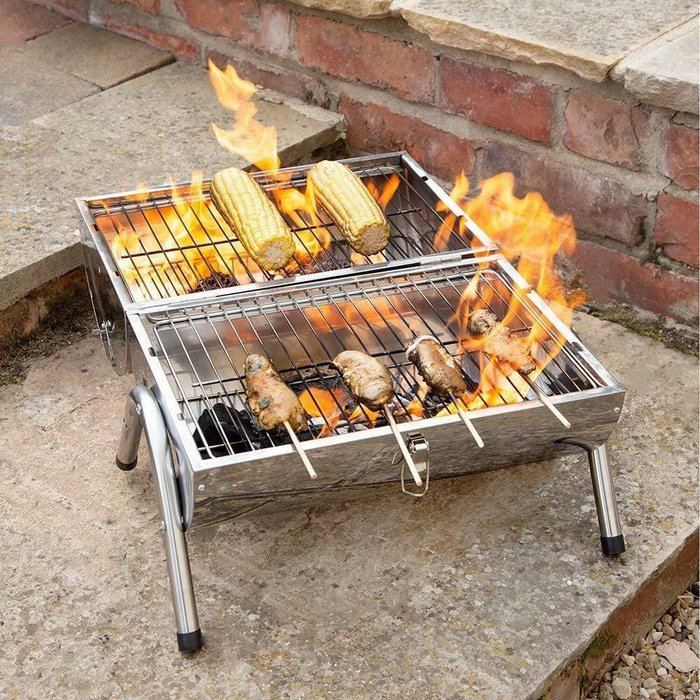 The Range | FURN_BBQ Portable Barrel Style Charcoal Barbecue BBQ - Black FURN_BBQ Portable Barrel Style Charcoal Barbecue BBQ - Black