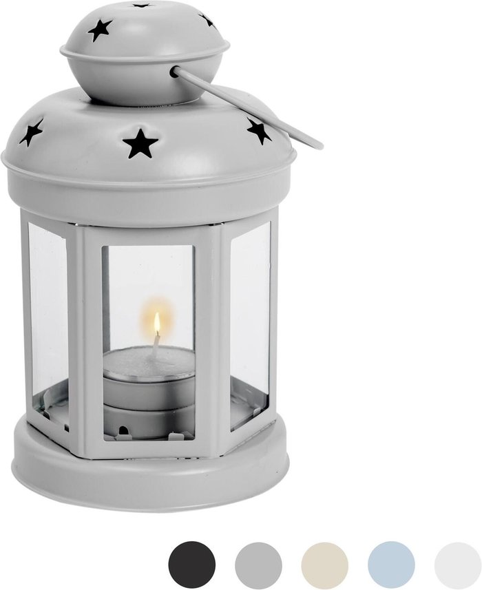 The Range | NICOLA SPRING Nicola Spring - Metal Hanging Tealight Lantern - 16cm - Grey NICOLA SPRING Nicola Spring - Metal Hanging Tealight Lantern - 16cm - Grey