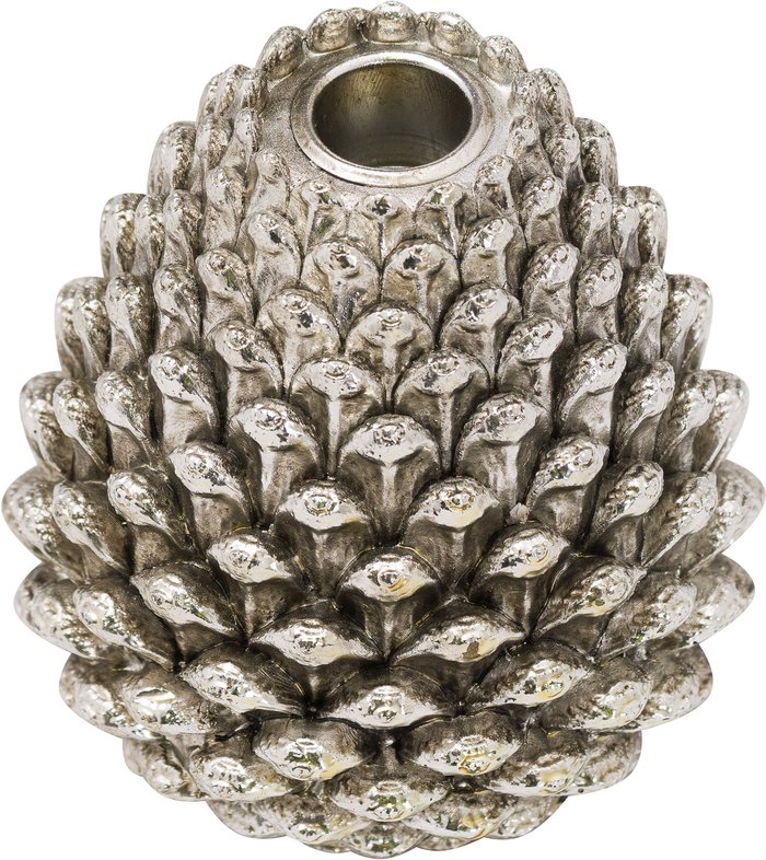 The Range | KDMR Elegant Large Pinecone Candle Holder - Silver KDMR Elegant Large Pinecone Candle Holder - Silver