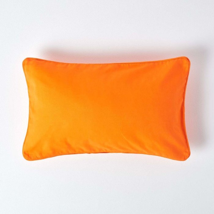 The Range | Homescapes Homescapes Cotton Plain Cushion Cover - Orange Homescapes Homescapes Cotton Plain Cushion Cover - Orange