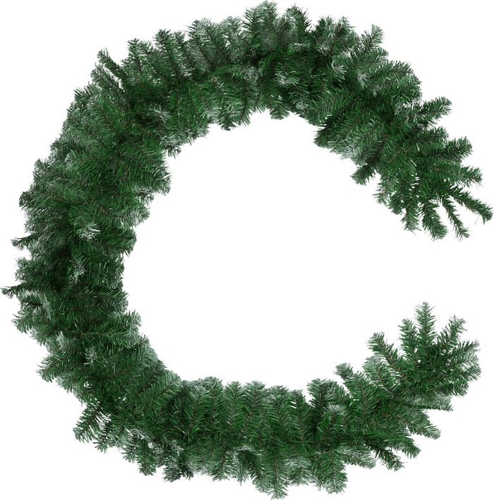 The Range | TECTAKE Realistic Christmas Garland With Frosted Tips - Green TECTAKE Realistic Christmas Garland With Frosted Tips - Green