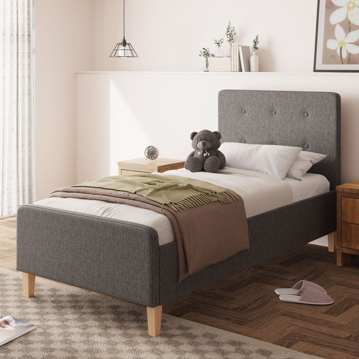 The Range | GFW Ashbourne Fabric Ottoman Bed Grey GFW Ashbourne Fabric Ottoman Bed Grey