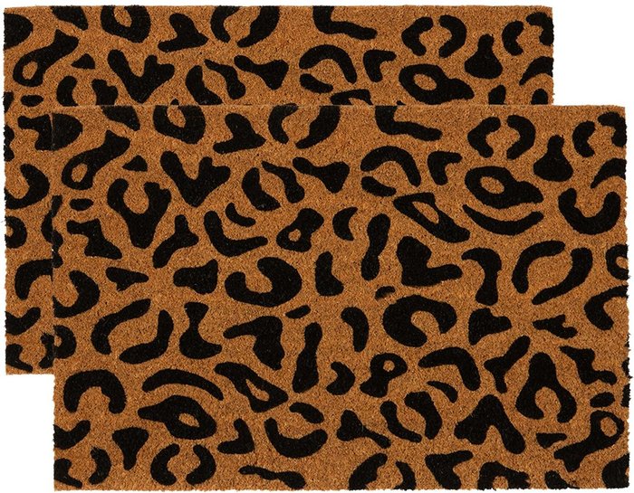 The Range | Nicola Spring Nicola Spring Coir Door Mats - 60 x 40cm - Leopard - Pack of 2 - Brown Nicola Spring Nicola Spring Coir Door Mats - 60 x 40cm - Leopard - Pack of 2 - Brown