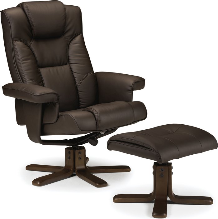 The Range | Julian Bowen Malmo Recliner And Stool - Brown Julian Bowen Malmo Recliner And Stool - Brown