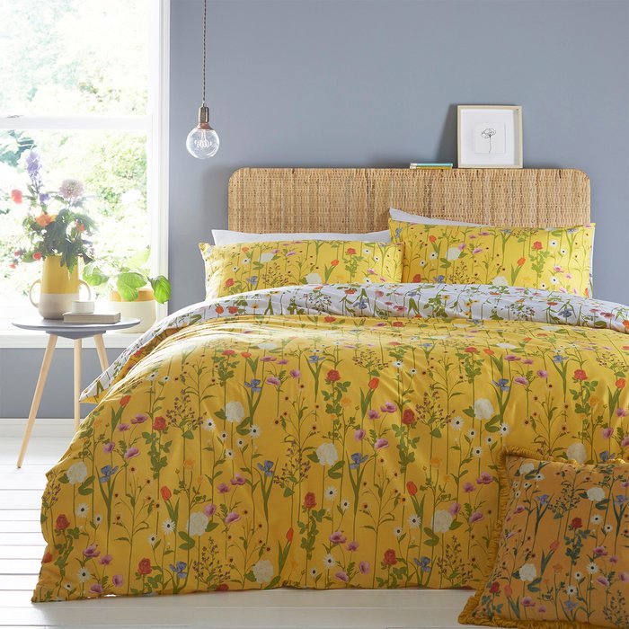 The Range | furn Furn. Fleura Single Duvet Cover Set Cotton Polyester Yellow furn Furn. Fleura Single Duvet Cover Set Cotton Polyester Yellow