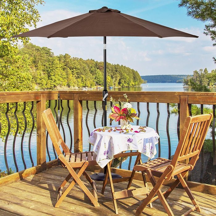 The Range | Outsunny Outsunny Patio Parasol Sun Shade - Coffee Outsunny Outsunny Patio Parasol Sun Shade - Coffee