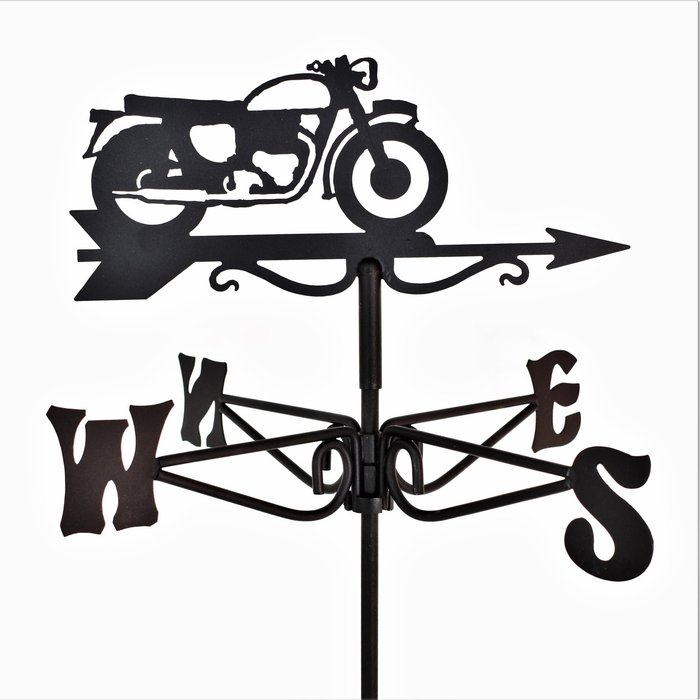 The Range | Espira Vintage Motorcycle Mini Weathervane - Black Espira Vintage Motorcycle Mini Weathervane - Black