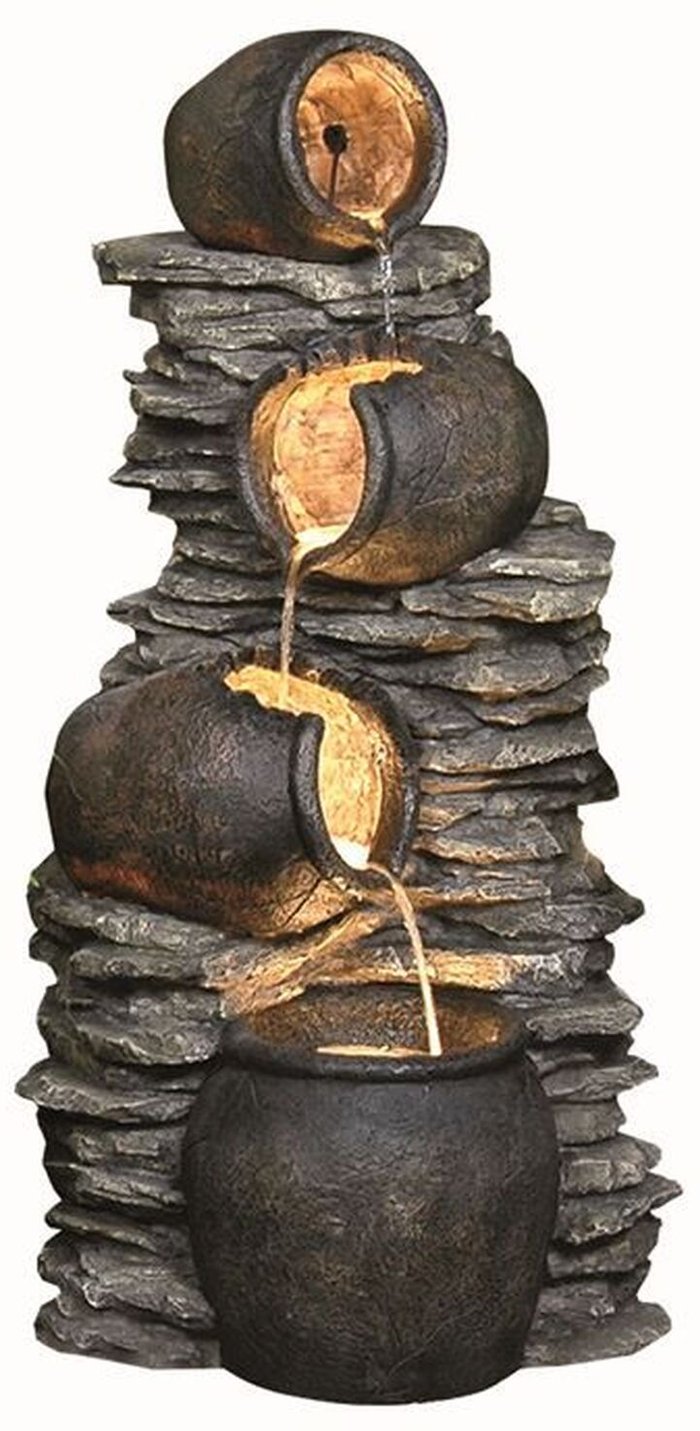 The Range | Tranquility Tranquility 4 Pouring Jugs On Rock Mains Powered Water Feature Tranquility Tranquility 4 Pouring Jugs On Rock Mains Powered Water Feature