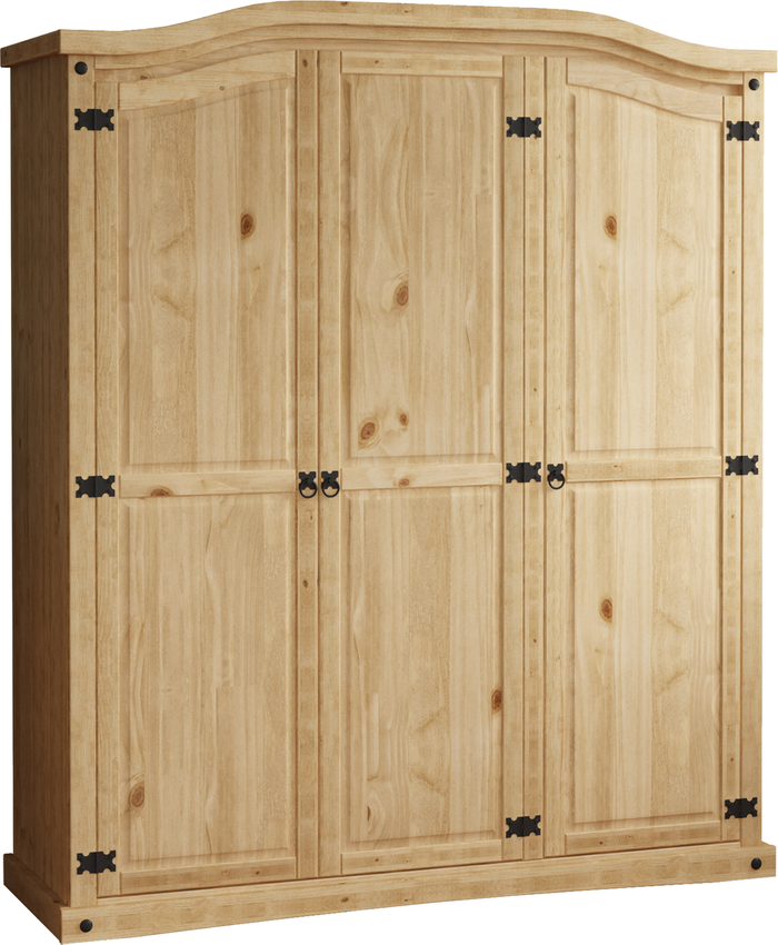The Range | Corona 3 Door Wardrobe - Pine - Pine Corona 3 Door Wardrobe - Pine - Pine