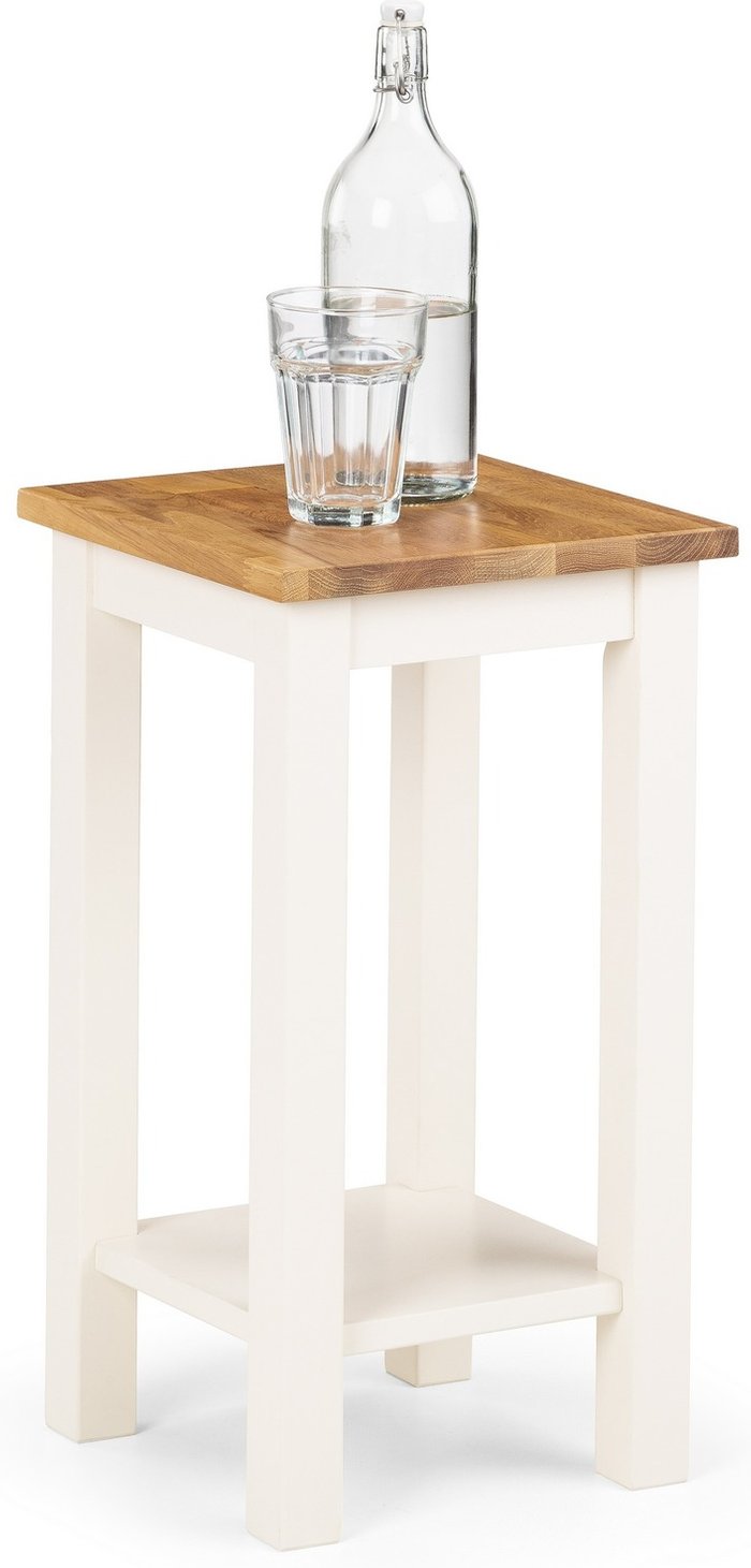 The Range | Julian Bowen Coxmoor Tall Narrow Side Table - Ivory and Oak Julian Bowen Coxmoor Tall Narrow Side Table - Ivory and Oak