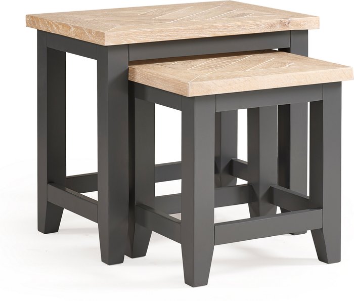 The Range | Julian Bowen Bordeaux Nest Of Tables - Dark Grey Julian Bowen Bordeaux Nest Of Tables - Dark Grey