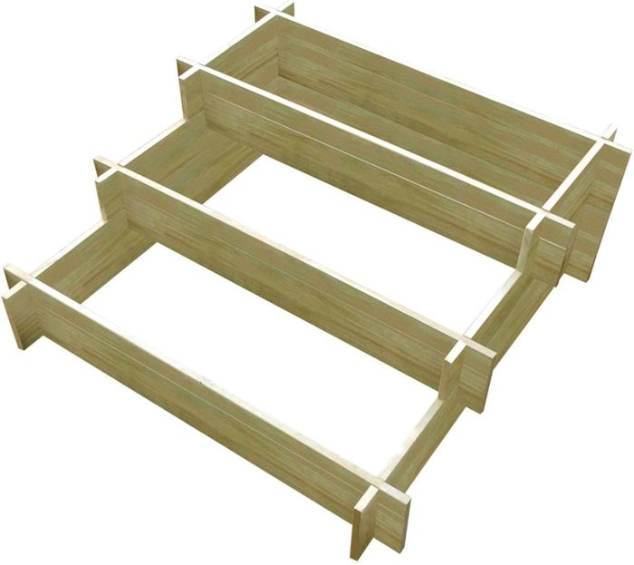 The Range | 3Tier Wooden Raised Planter Vegetable Garden Bed - Brown 3Tier Wooden Raised Planter Vegetable Garden Bed - Brown