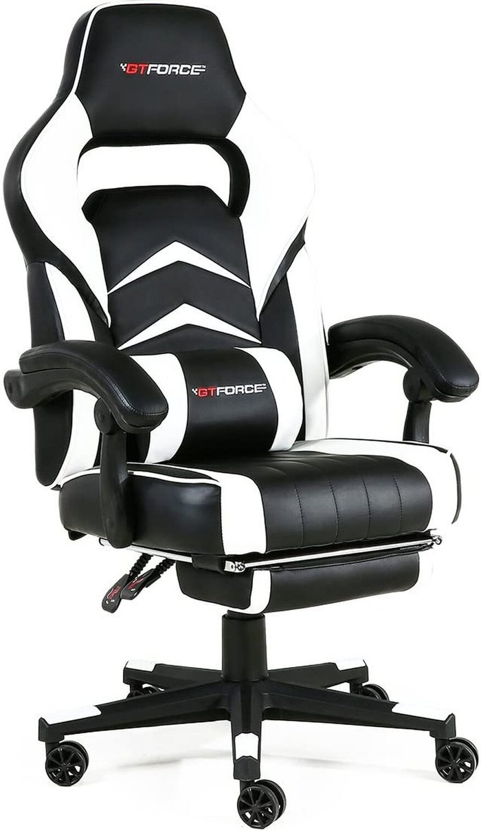 The Range | GTFORCE GTFORCE Turbo Reclining Leather Sports Racing Chair - White GTFORCE GTFORCE Turbo Reclining Leather Sports Racing Chair - White