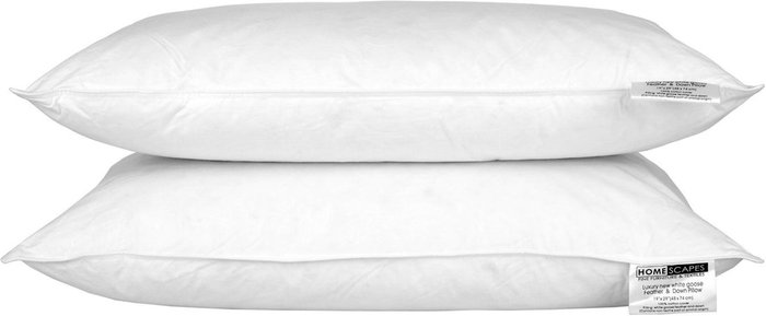 The Range | Homescapes Goose Feather and Down Pillow Pair - White Homescapes Goose Feather and Down Pillow Pair - White