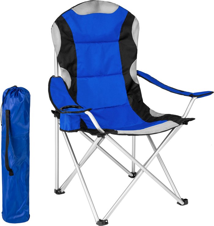 The Range | TECTAKE Padded Camping Chair - Blue TECTAKE Padded Camping Chair - Blue