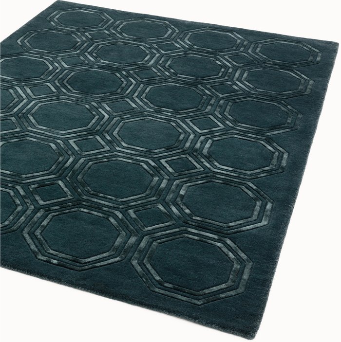 The Range | Asiatic Nexus Octagon Rug - Petrol Green Asiatic Nexus Octagon Rug - Petrol Green
