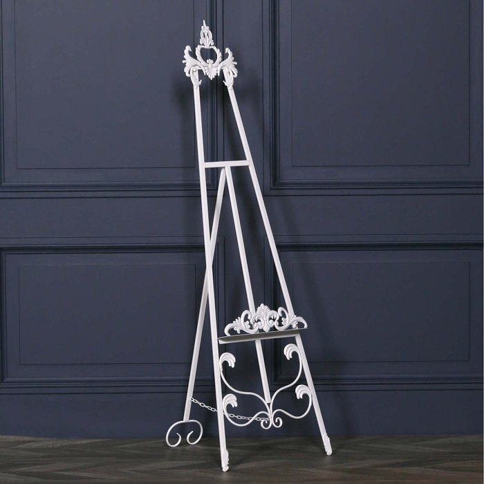 The Range | White Cherry Interiors French Style Metal Easel - White White Cherry Interiors French Style Metal Easel - White