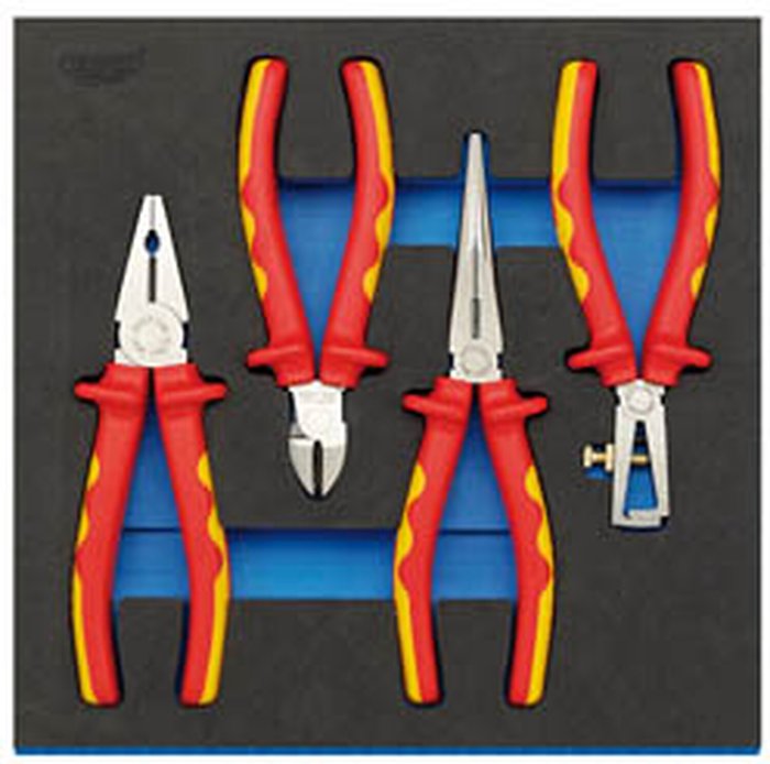 The Range | Draper Draper 4 Piece VDE Insulated Plier Set In Eva Insert Tray Draper Draper 4 Piece VDE Insulated Plier Set In Eva Insert Tray