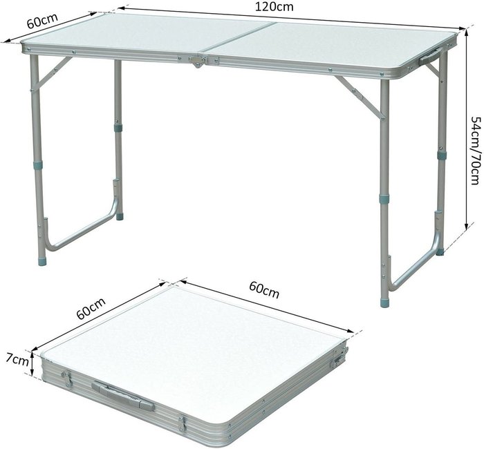 The Range | Outsunny Outdoor Folding Table - Silver Outsunny Outdoor Folding Table - Silver