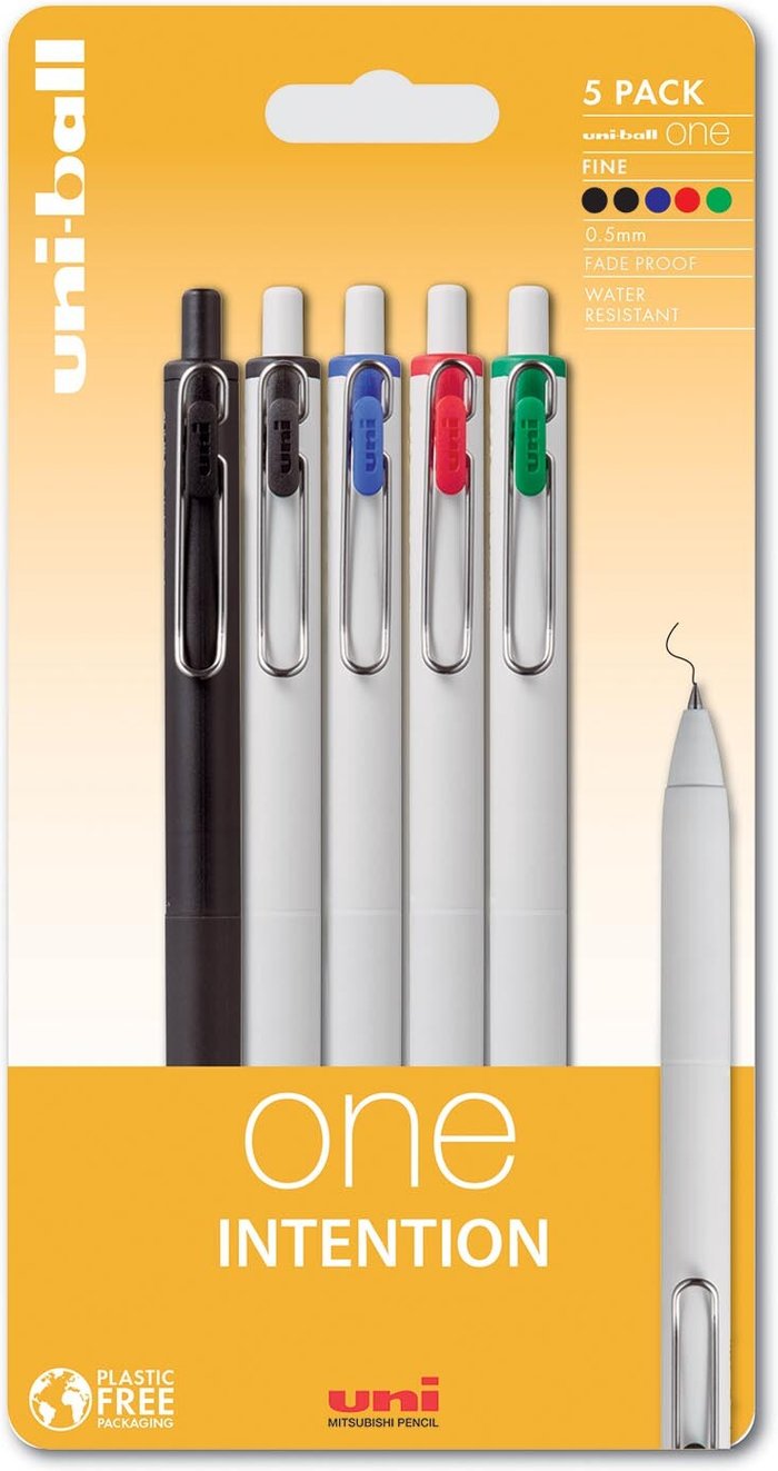 The Range | Uni-ball Pack of Five Uni-ball One Intention Assorted Pens Uni-ball Pack of Five Uni-ball One Intention Assorted Pens