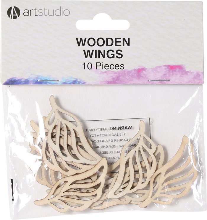 The Range | Art Studio Pack of 10 Art Studio Wooden Wings Art Studio Pack of 10 Art Studio Wooden Wings