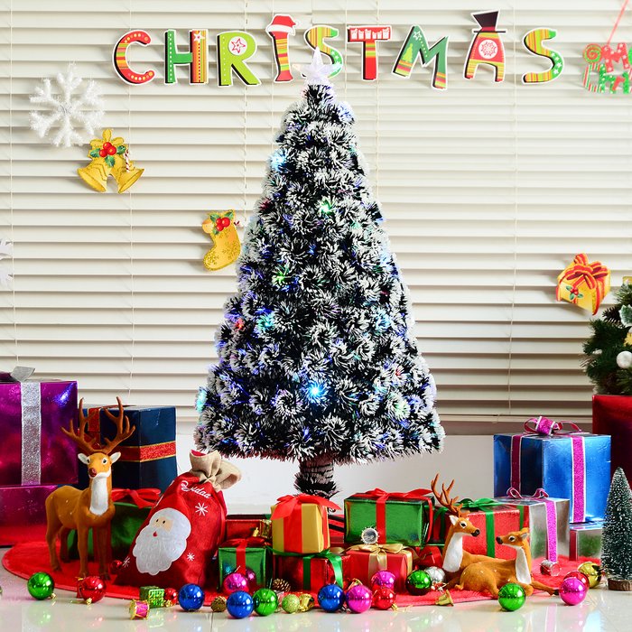The Range | Bon Noel Bon Noel 4ft Frosted Pre-Lit Artificial Christmas Tree with Scattered LED Lights Bon Noel Bon Noel 4ft Frosted Pre-Lit Artificial Christmas Tree with Scattered LED Lights