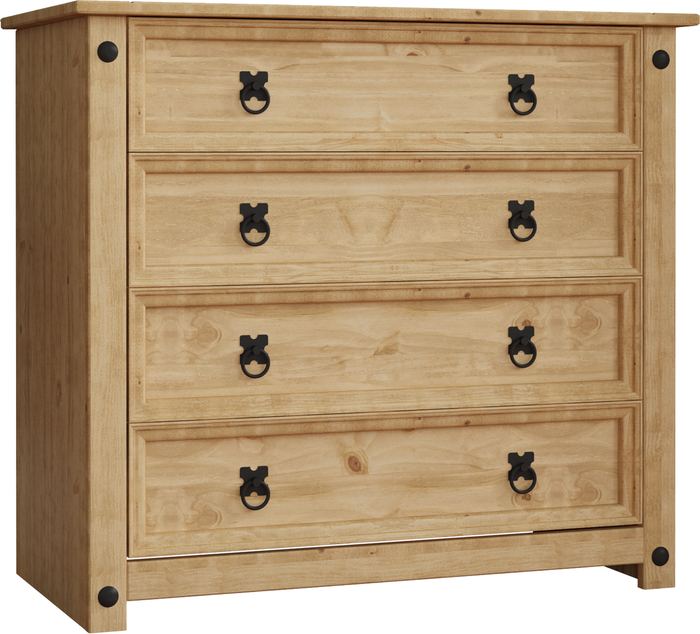 The Range | Corona Rustic 4 Drawer Chest - Pine Corona Rustic 4 Drawer Chest - Pine