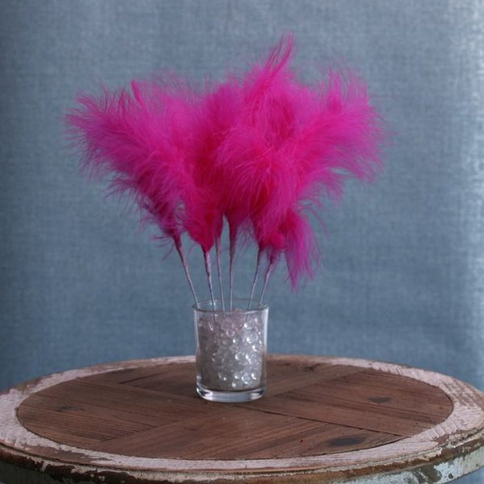 The Range | Kingsbury Gifts Pack of 6 Fluff Feathers - Fuschia Pink Kingsbury Gifts Pack of 6 Fluff Feathers - Fuschia Pink