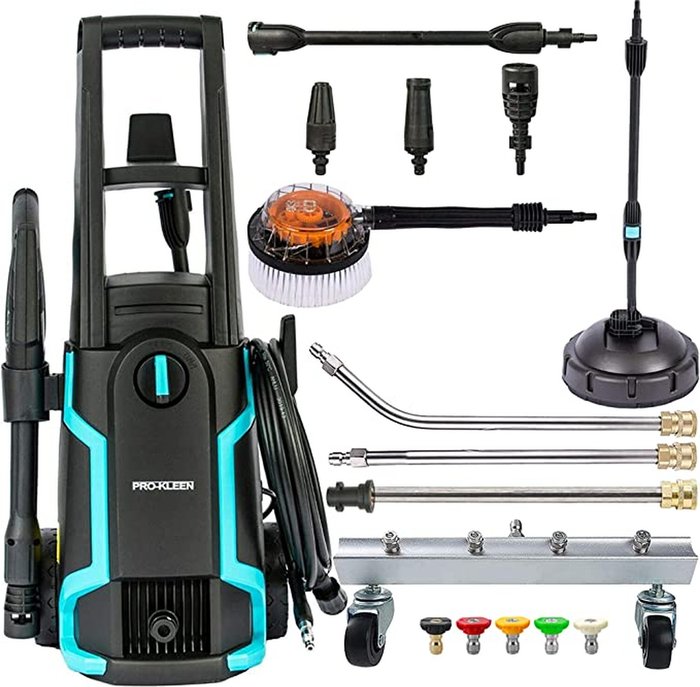 The Range | Pro-Kleen Pro-Kleen Pressure Jet Washer With Chassis Cleaner, Brush For Patio and Car - Black Pro-Kleen Pro-Kleen Pressure Jet Washer With Chassis Cleaner, Brush For Patio and Car - Black