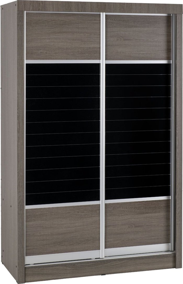 The Range | Seconique Lisbon 2 Door Sliding Wardrobe - Black Seconique Lisbon 2 Door Sliding Wardrobe - Black
