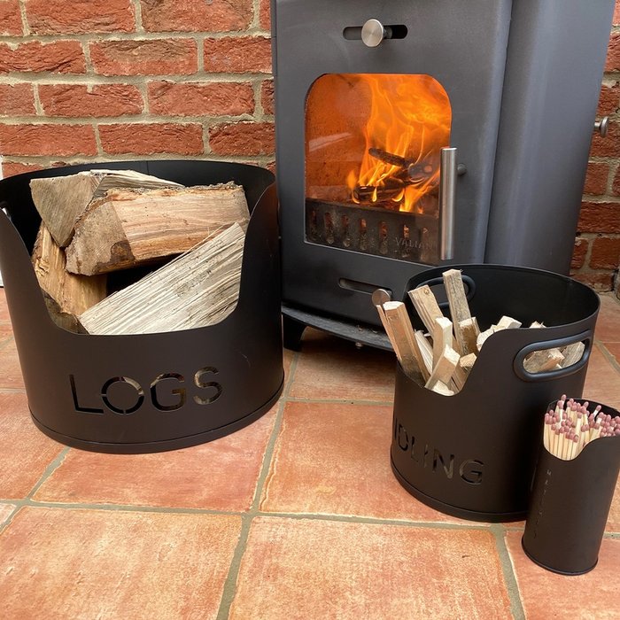 The Range | Valiant Valiant 3-Piece Fireside Metal Storage Set - Black Valiant Valiant 3-Piece Fireside Metal Storage Set - Black