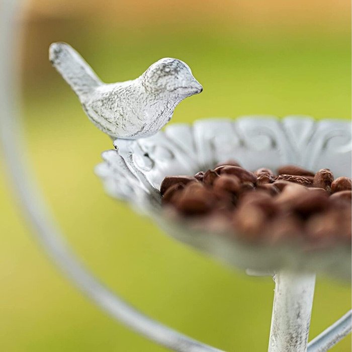 The Range | Garden Mile Bird Feeder Garden Stake - White Garden Mile Bird Feeder Garden Stake - White