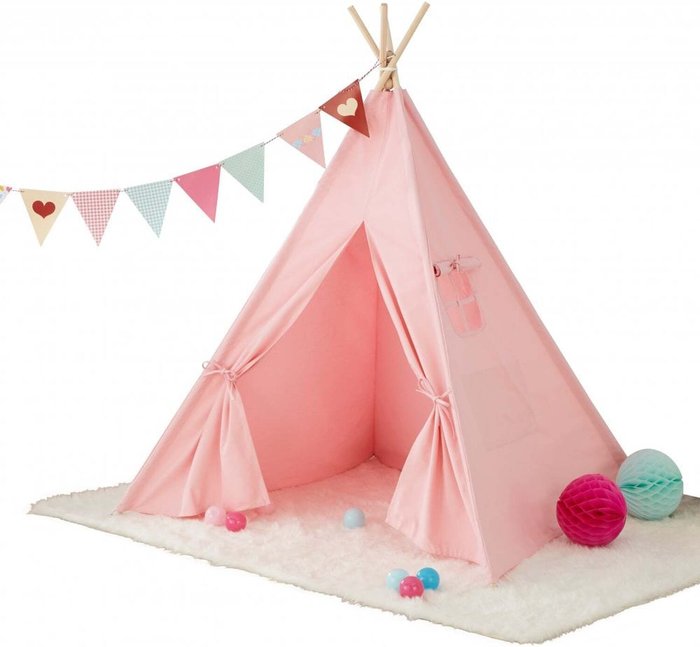 The Range | Neo Neo Canvas Kids Indian Tent TeePee - Pink Neo Neo Canvas Kids Indian Tent TeePee - Pink