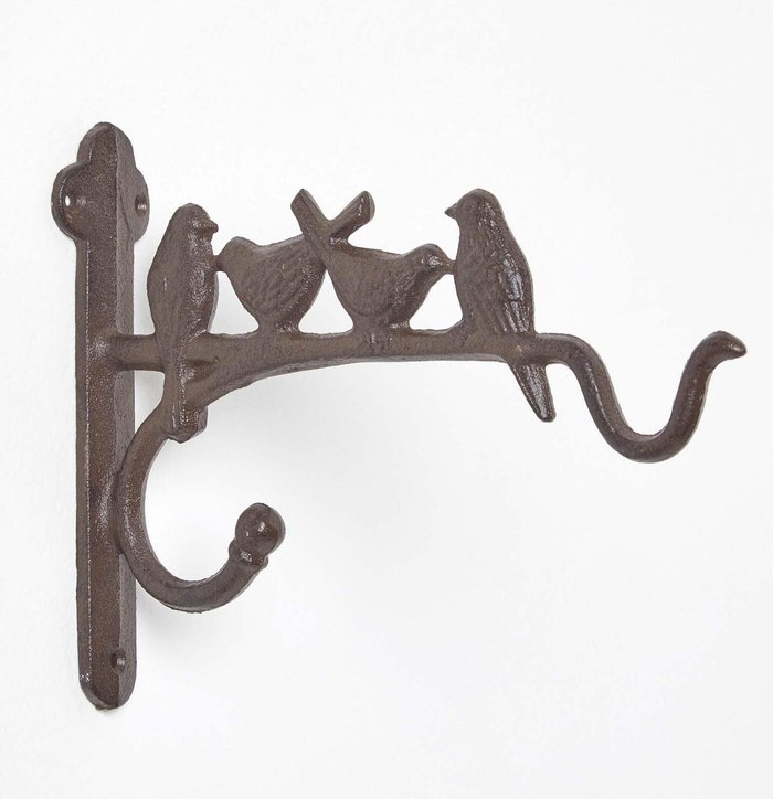 The Range | Homescapes Cast Iron Hanging Basket Hook For Bird Feeder and Flower Basket - Brown Homescapes Cast Iron Hanging Basket Hook For Bird Feeder and Flower Basket - Brown