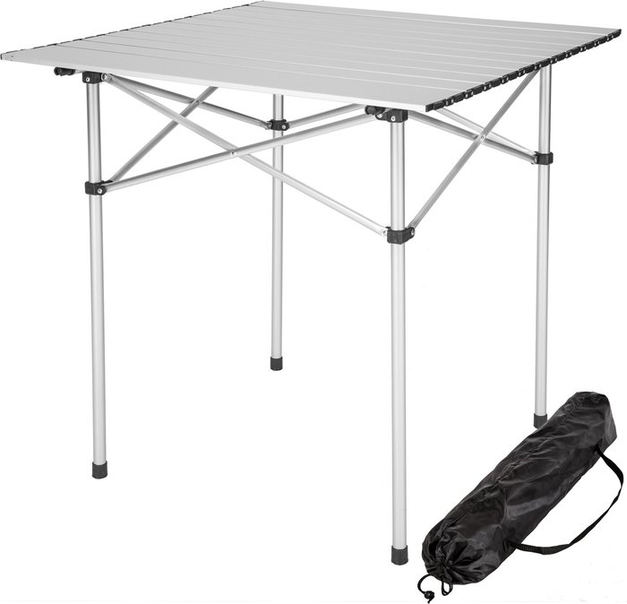 The Range | TECTAKE Camping Table Aluminium Foldable - Grey / 70cm TECTAKE Camping Table Aluminium Foldable - Grey / 70cm