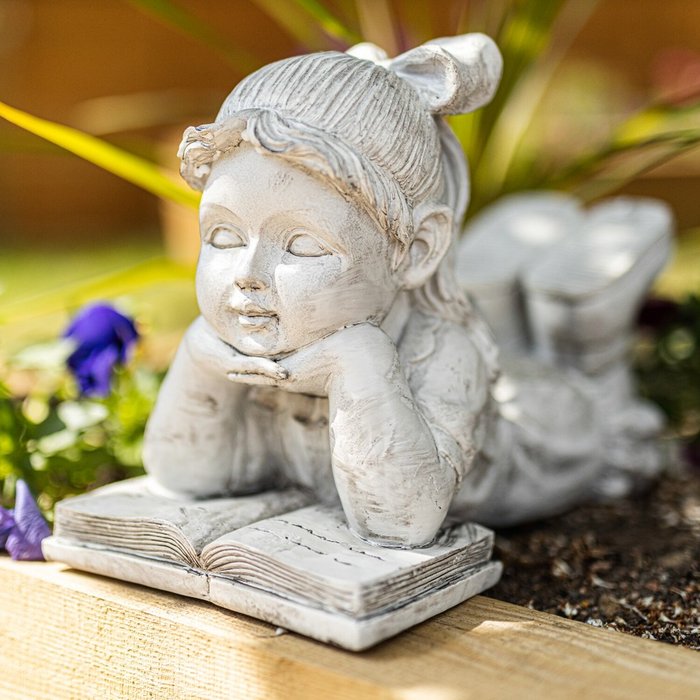 The Range | Garden Mile Girl Reading Garden Ornament - White Garden Mile Girl Reading Garden Ornament - White