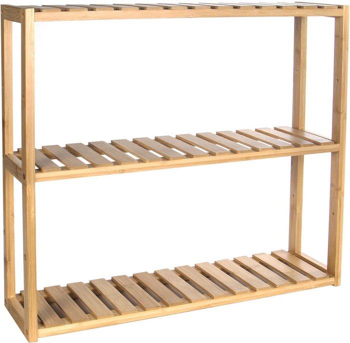 The Range | Maison & White Natural 3 Tier Bamboo Shelves - Wood Maison & White Natural 3 Tier Bamboo Shelves - Wood