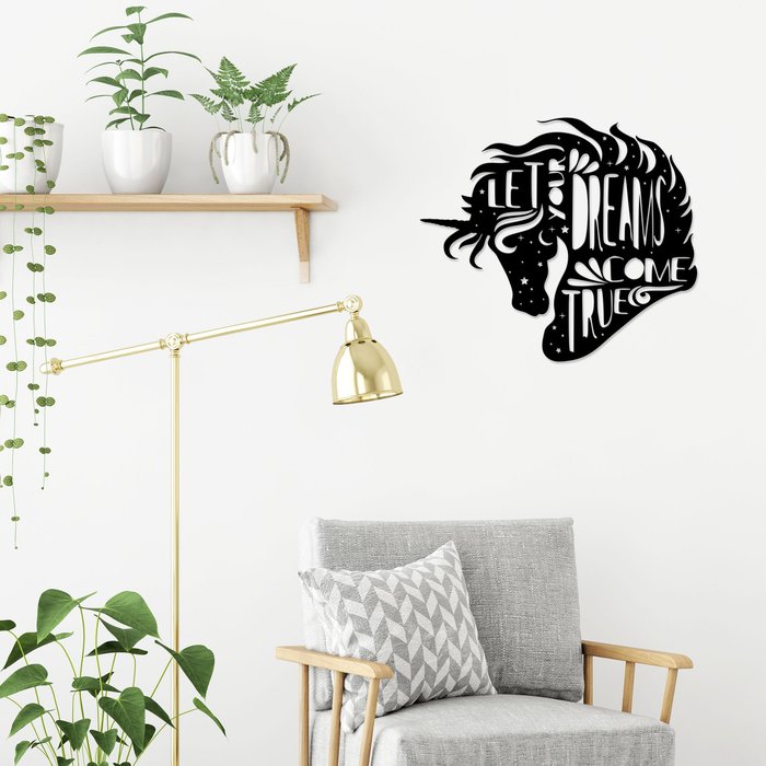 The Range | Decortie Dreams Come True Wall Art Metal Decorative Object - Black - Black Decortie Dreams Come True Wall Art Metal Decorative Object - Black - Black