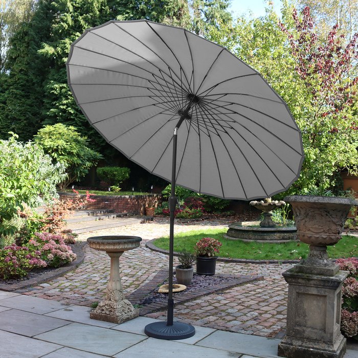 The Range | Royalcraft Royalcraft 2.7m Crank and Tilt Shanghai Parasol - Grey Royalcraft Royalcraft 2.7m Crank and Tilt Shanghai Parasol - Grey