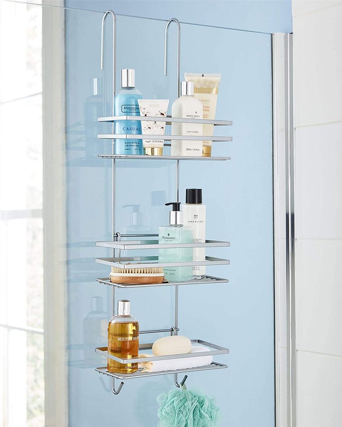 The Range | Ricomex Ricomex 3 Tier Non Rust Hanging Shower Caddy Bathroom Organiser - Silver Ricomex Ricomex 3 Tier Non Rust Hanging Shower Caddy Bathroom Organiser - Silver