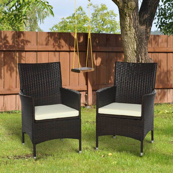 The Range | Outsunny Outdoor Rattan Armchair - Deep Coffee Outsunny Outdoor Rattan Armchair - Deep Coffee